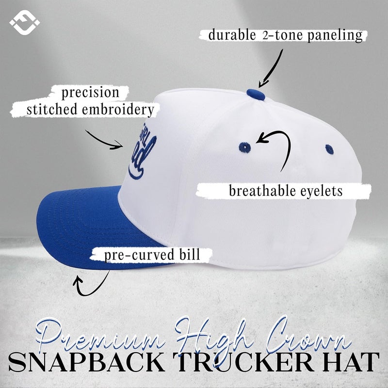 Funky Junque Trucker Hat Women Men 2-Tone Baseball Cap – Vintage Western Style Embroidered Snapback, Premium Cotton Blend - Image 3